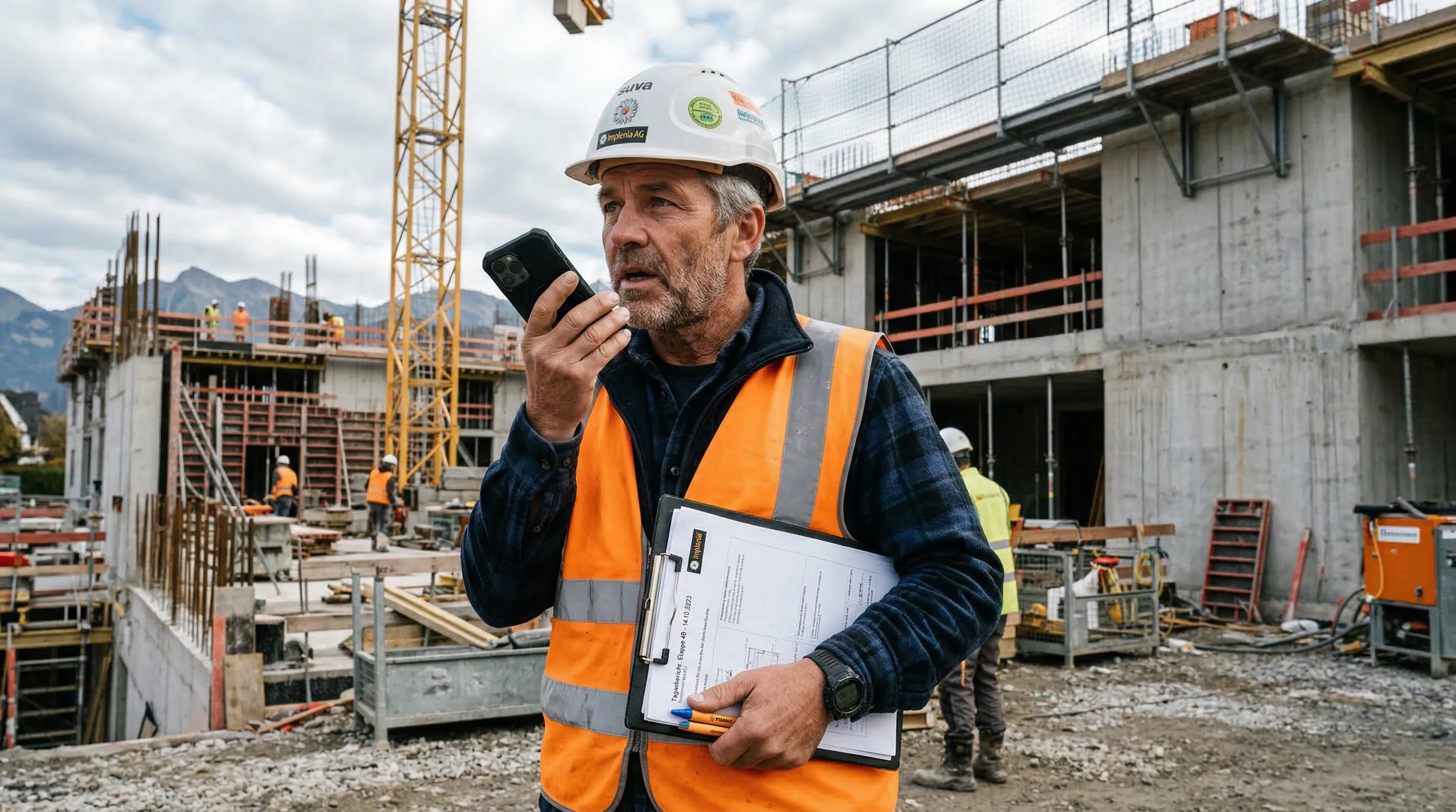 Sprachnotiz auf der Baustelle